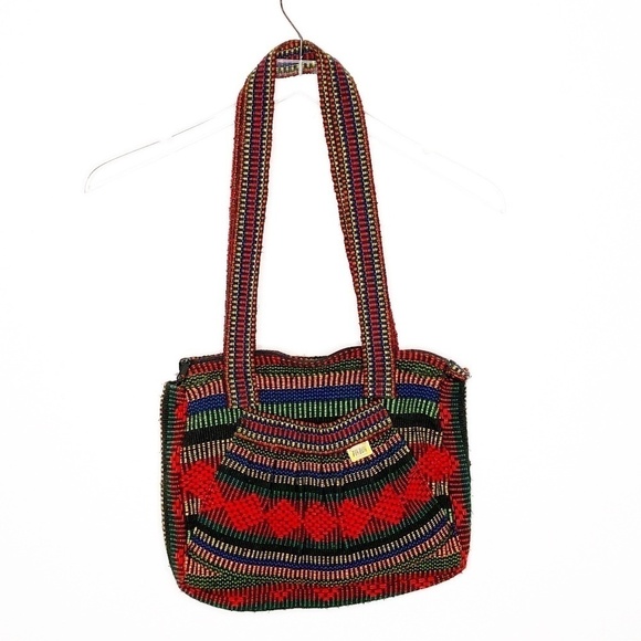 PINZON | Aztec Print Multicolor Shoulder Bag - Picture 1 of 7